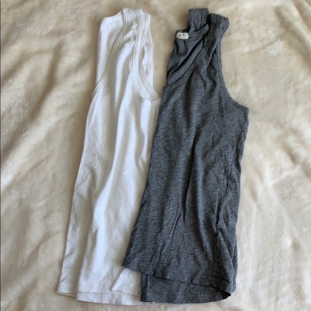 EUC J. Crew Tissue Tanks - set of two